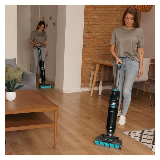 Cecotec 05852 FreeGo WashandVacuum Spray Lavapavimenti Senza Filo 250 W 35 min autonomia 700 ml serbatoio colore Nero