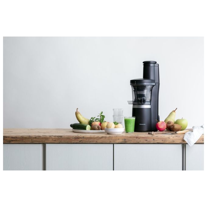 Panasonic MJ-L700KXE Slow Juicer Estrattore di Succo Senza Lame 150W Nero