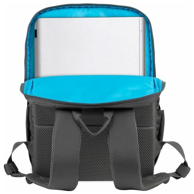 Rivacase 8267 GREY Zaino City Backpack per Notebook 17.3'' 2 Scomparti Idrorepellente Poliestere colore Grigio