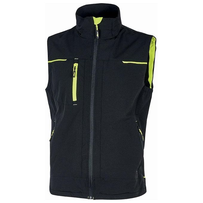 U-Power WPE181BC Saturn Gilet da Lavoro Idrorepellente Traspirante Tasche Frontali Certificato CE colore Black Carbon