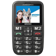 Brondi AMICO STILOSO NERO Telefono Cellulare Barra Dual SIM 2.4'' 1.3 MP Bluetooth Tasti Grandi Tasto SOS colore Nero