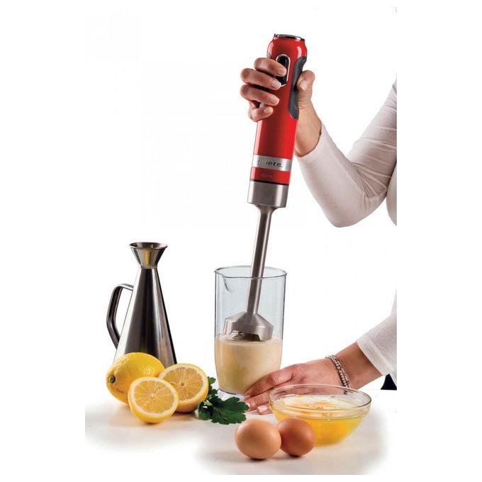 Ariete 602-00 Moderna Frullatore a immersione 1000W 10 velocita' turbo bicchiere 700ml tritatutto 500ml colore Rosso