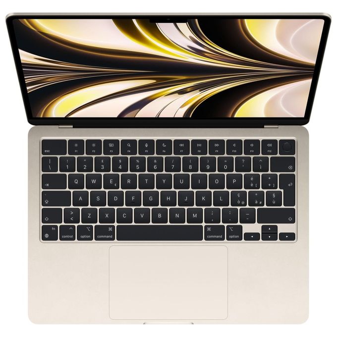 Apple MacBook Air 13'' Notebook M2 8 Core CPU 8 Core GPU 8 GB RAM 256 GB SSD colore Starlight