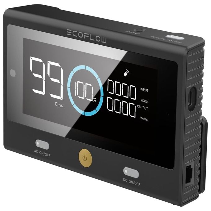 EcoFlow DELTAPRORC Delta Pro Telecomando Controllo Remoto Bluetooth Ethernet Display colore Nero