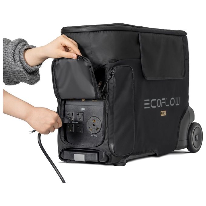 EcoFlow BDELTAPRO Delta Pro Borsa da Trasporto Protettiva impermeabile colore Nero
