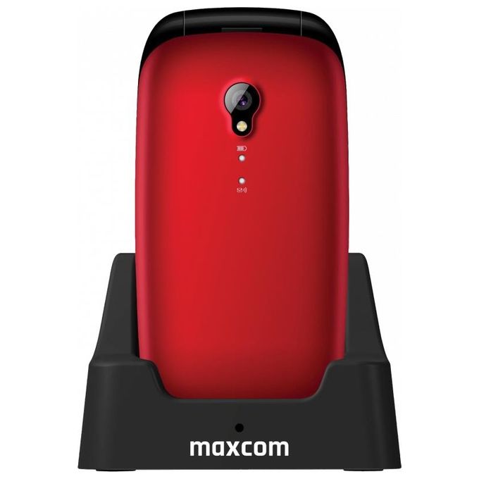 Maxcom MM816 Comfort Telefono per Anziani Dual SIM 2.4'' 3G Radio FM Tasto SOS 800 mAh colore Rosso