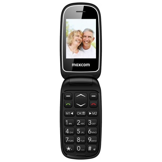 Maxcom MM816 Comfort Telefono per Anziani Dual SIM 2.4'' 3G Radio FM Tasto SOS 800 mAh colore Rosso