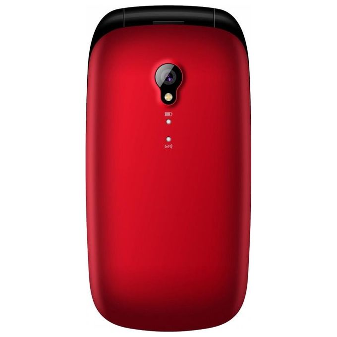 Maxcom MM816 Comfort Telefono per Anziani Dual SIM 2.4'' 3G Radio FM Tasto SOS 800 mAh colore Rosso