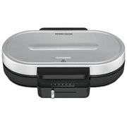Rommelsbacher WA1250 Piastra per Waffle 2 Cialde Cuore 16 cm 1250 W Rivestimento Antiaderente Regolazione Temperatura Colore Argento