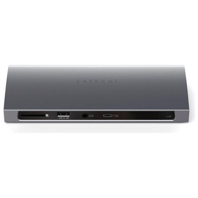 Satechi ST-UCT4DM Docking Station Thunderbolt 4 40Gbps 3x Thunderbolt 4 3x USB-A 3.2 Ethernet Gigabit SD UHS-II 96W colore Grigio Spaziale