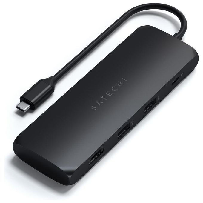 Satechi ST-UCHSEK Hub USB-C Multiporta con Alloggiamento SSD SATA M.2 HDMI 4K 60Hz 2x USB-A 3.2 Gen2 Power Delivery 100W colore Nero