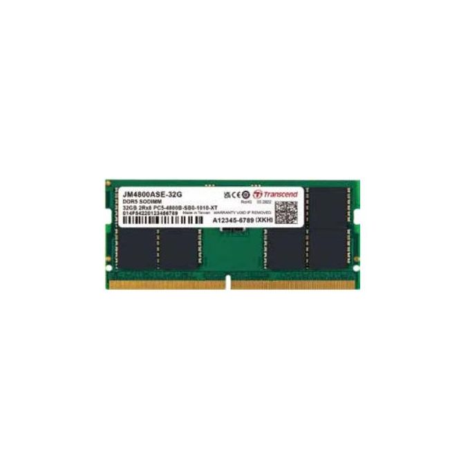 Transcend JM4800ASE-32G JetRAM Memoria RAM SO-DIMM DDR5 32GB 4800 MHz CL40 1,1V On-The-ECC
