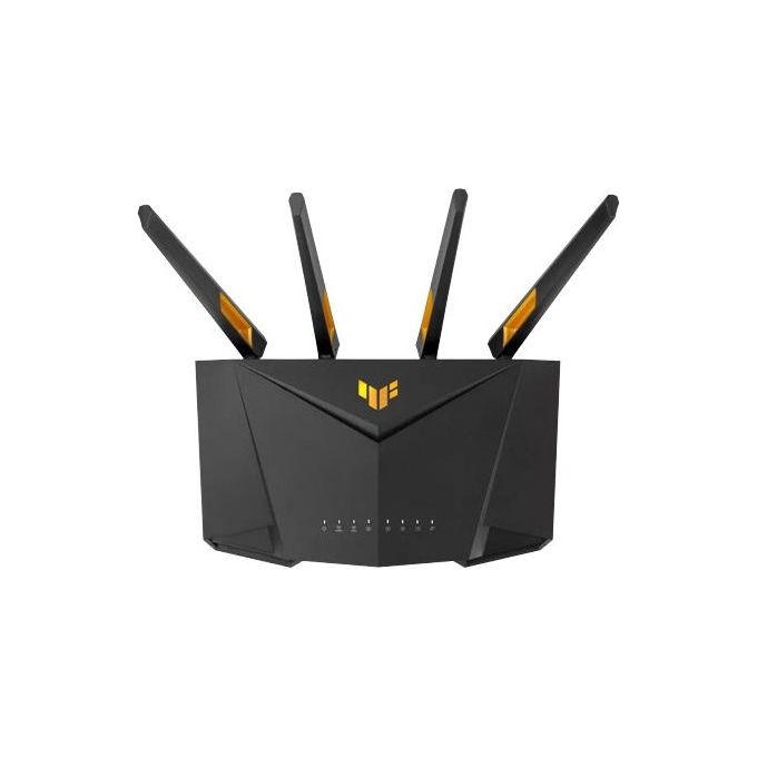 Asus TUF-AX3000 V2 TUF Gaming Router Wireless Wi-Fi 6 Dual Band 2402 Mbps AiMesh MU-MIMO VPN AiProtection Pro colore Nero Arancione