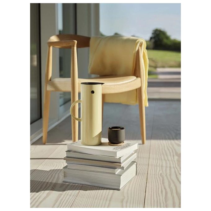 Stelton 1805 EM77 Termos Capacita' 1 L Coperchio a Bilanciere Inserto in Vetro colore Giallo