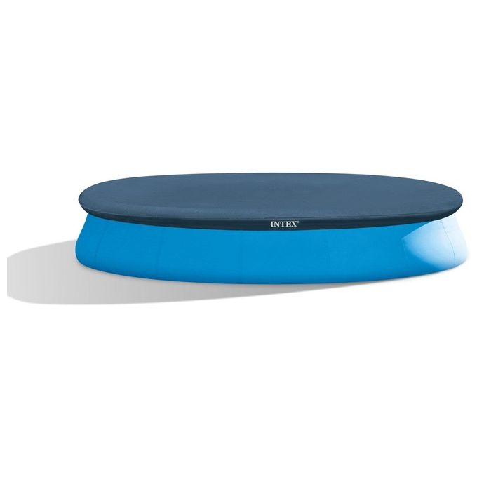 Intex 28023 Telo Copripiscina Easy Set Rotondo Diametro 457 cm PVC con Fori di Drenaggio colore Blu
