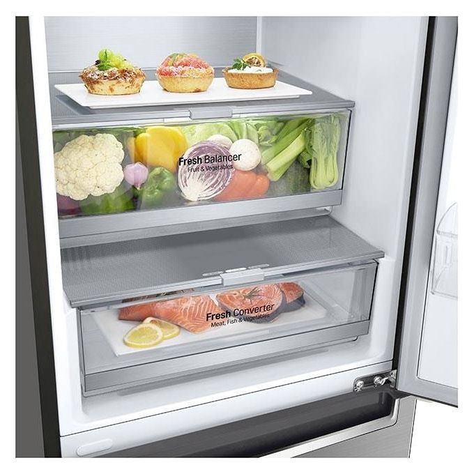 LG GBB72PZVCN1 Frigorifero Combinato 384 L 203 cm Classe C 35 dB Total No Frost Inverter (203x59,5x67,5 cm) colore Acciaio Inox
