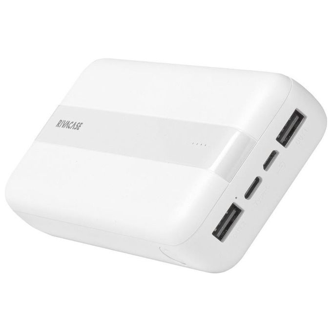 Rivacase VA2081 Power Bank 20000 mAh USB-C USB-A fino a 3 dispositivi 4 LED colore Nero