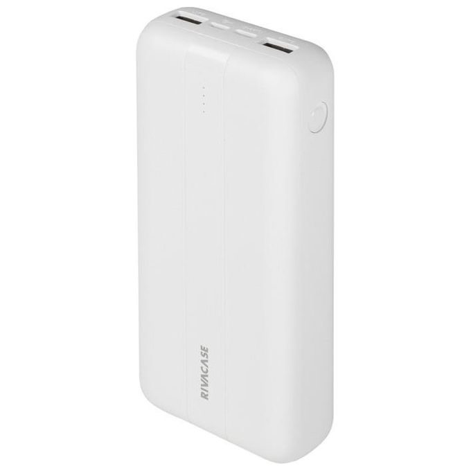 Rivacase VA2081 Power Bank 20000 mAh USB-C USB-A fino a 3 dispositivi 4 LED colore Nero