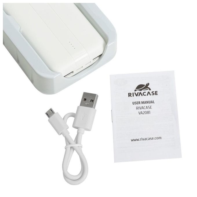 Rivacase VA2081 Power Bank 20000 mAh USB-C USB-A fino a 3 dispositivi 4 LED colore Nero