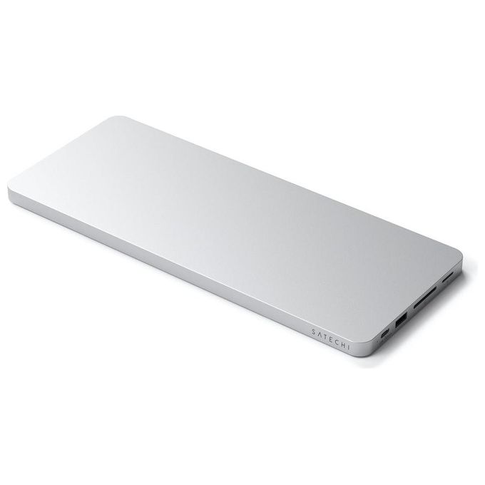 Satechi ST-UCISDS Hub USB-C Slim Dock per iMac 24'' Slot SSD M.2 NVMe SATA Lettore SD MicroSD colore Argento