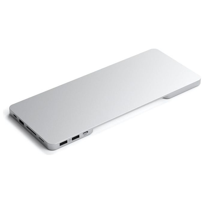 Satechi ST-UCISDS Hub USB-C Slim Dock per iMac 24'' Slot SSD M.2 NVMe SATA Lettore SD MicroSD colore Argento