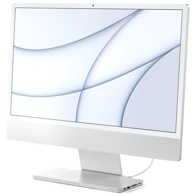 Satechi ST-UCISDS Hub USB-C Slim Dock per iMac 24'' Slot SSD M.2 NVMe SATA Lettore SD MicroSD colore Argento