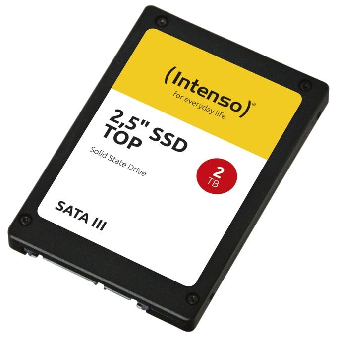 Intenso 3812470 Top SSD Interno SATA III 2.5'' 2 TB 550 MB-s Lettura 520 MB-s Scrittura 3D NAND