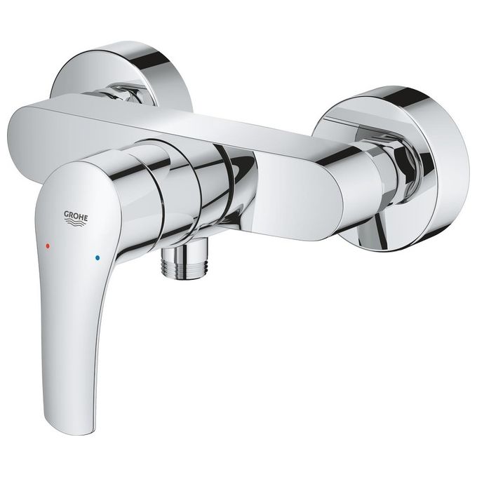 GROHE 33555003 Eurosmart Miscelatore Monocomando per Doccia Esterno con Cartuccia in Ceramica GROHE SilkMove e Limitatore di Flusso Regolabile colore Cromo
