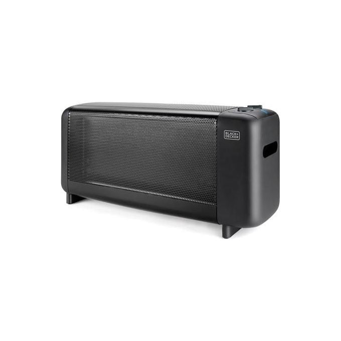 BLACK+DECKER ES9350080B Radiatore di Mica 1500 W 2 Livelli di Potenza Termostato Regolabile Protezione Surriscaldamento Maniglia Integrata colore Nero