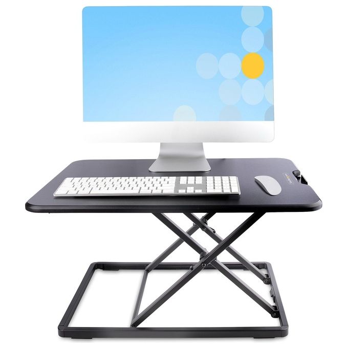 StarTech.com LAPTOP-SIT-STAND Convertitore Scrivania Regolabile in Altezza 6 Posizioni 45 - 405 mm Supporto fino a 8 Kg colore Nero