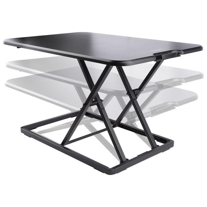 StarTech.com LAPTOP-SIT-STAND Convertitore Scrivania Regolabile in Altezza 6 Posizioni 45 - 405 mm Supporto fino a 8 Kg colore Nero