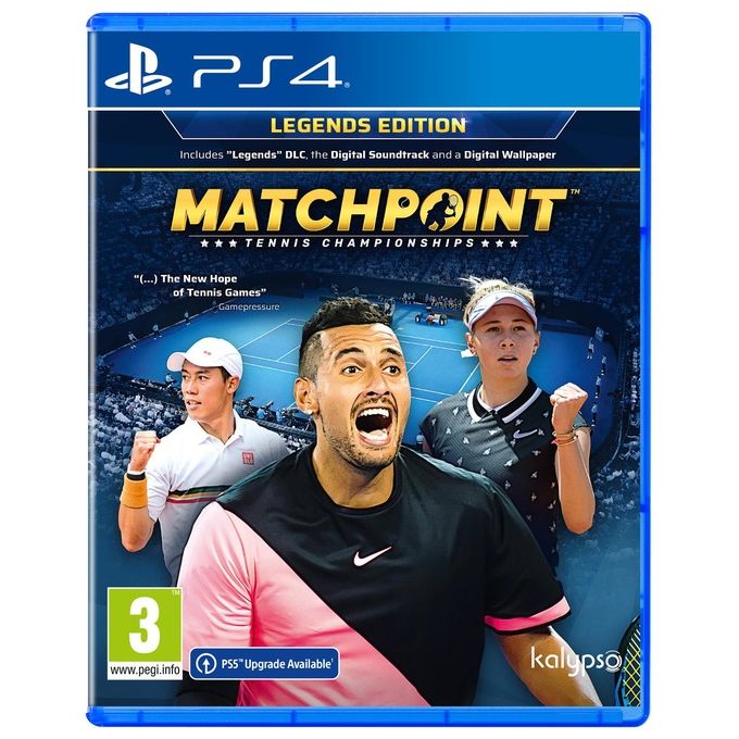 Deep Silver 1092756 Matchpoint - Tennis Championships Videogioco Sport Edizione Legendary Piattaforma PlayStation 4 Lingua Italiana colore Nero
