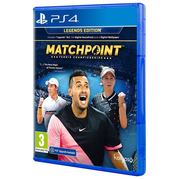 Deep Silver 1092756 Matchpoint - Tennis Championships Videogioco Sport Edizione Legendary Piattaforma PlayStation 4 Lingua Italiana colore Nero