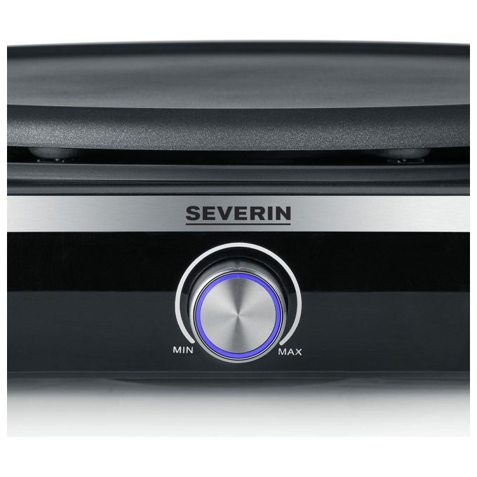 Severin 2199 Crepiera elettrica 38 cm 1500 W piastra antiaderente removibile colore Nero