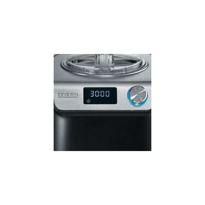 Severin EZ 7407 Gelatiera Compressore 2in1 1,2 L 135 W con Display LED Timer Digitale e Funzione Keep-Cool colore Nero Acciaio Inox