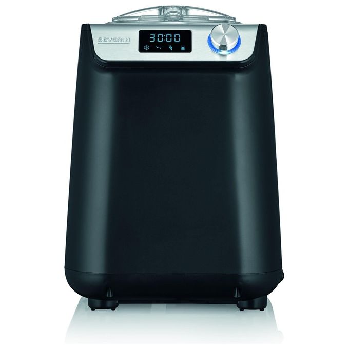 Severin EZ 7407 Gelatiera Compressore 2in1 1,2 L 135 W con Display LED Timer Digitale e Funzione Keep-Cool colore Nero Acciaio Inox