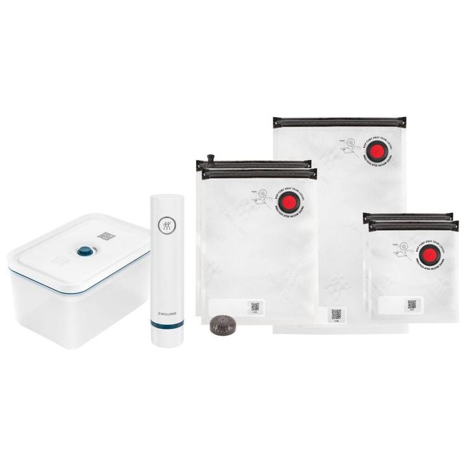 Zwilling 1022461 Fresh and Save Set Sottovuoto 7 pz Plastica senza BPA pompa automatica colore Blu