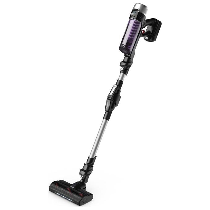 Rowenta RH2037WO X-Force Flex 9.60 Aspirapolvere a Bastone 2 in 1 Senza Sacchetto 100 AW 45 min autonomia 83 dB colore Nero Viola