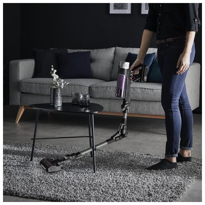 Rowenta RH2037WO X-Force Flex 9.60 Aspirapolvere a Bastone 2 in 1 Senza Sacchetto 100 AW 45 min autonomia 83 dB colore Nero Viola