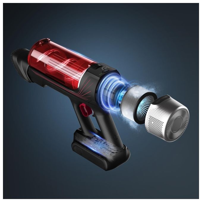 Rowenta RH2077WO X-Force Flex 9.60 Aspirapolvere Senza Filo Ciclonico 0.4 L 100 W 45 min 83 dB colore Nero Rosso