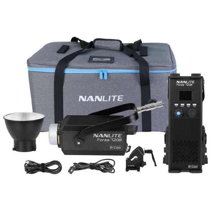 Nanlite FORZA720B Forza 720B Bicolor LED Faretto Professionale 2700K 6500K CRI 96 TLCI 97 colore Nero
