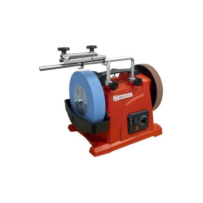 Holzmann NTS200FLEX Affilatrice a Umido e Secco 120W velocita' regolabile 30-150 rpm pietra Ø200mm 7.8 Kg colore Rosso