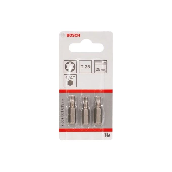Bosch 3ST Bit di Avvitamento Torx T25 XH 25mm