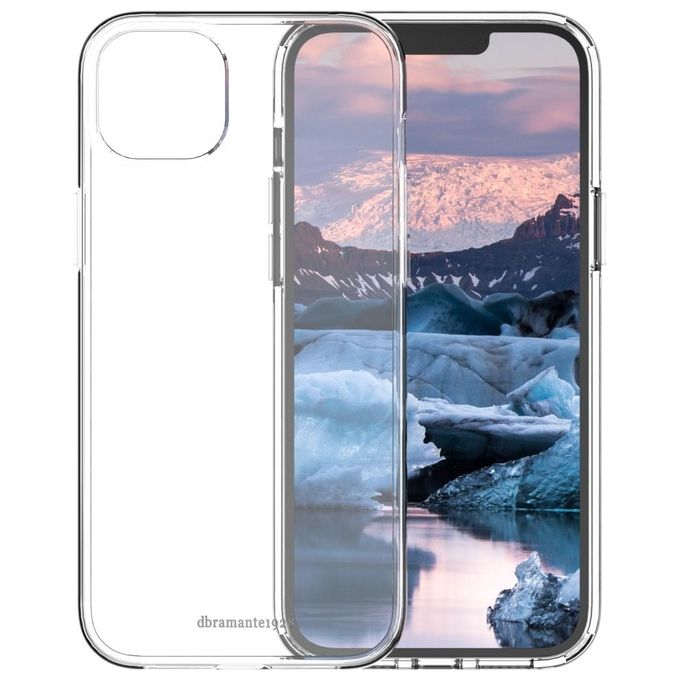 Dbramante1928 IP67CL001623 Iceland Pro Cover per Apple iPhone 14 Plus in Plastica Riciclata al 100% con Protezione Anticaduta fino a 3 m e Compatibilita' Ricarica Wireless colore Trasparente