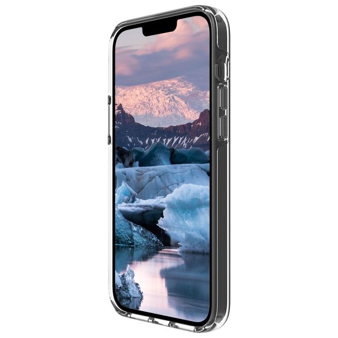 Dbramante1928 IP67CL001623 Iceland Pro Cover per Apple iPhone 14 Plus in Plastica Riciclata al 100% con Protezione Anticaduta fino a 3 m e Compatibilita' Ricarica Wireless colore Trasparente