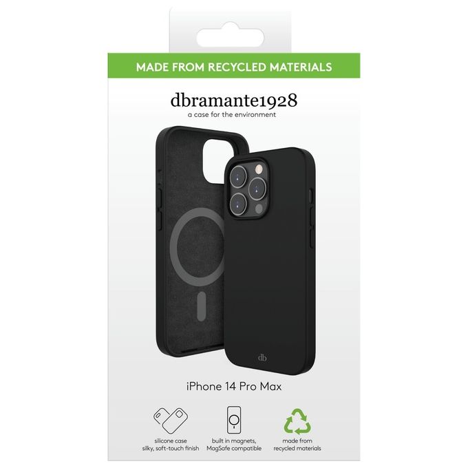 Dbramante1928 MO67BL1648 Monaco Custodia per iPhone 14 Pro Max 17 cm (6.7'') Compatibile con MagSafe in Plastica Riciclata GRS colore Blu