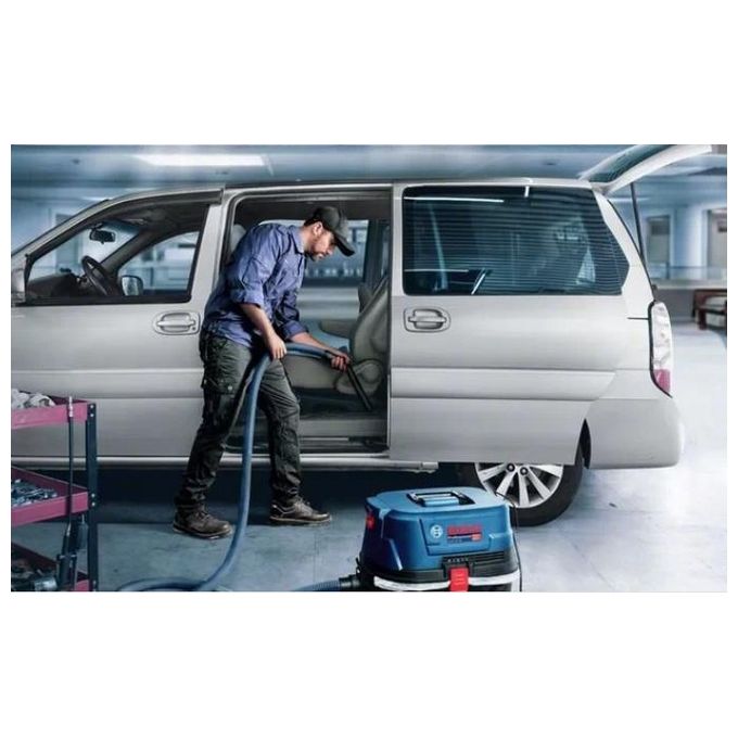 Bosch Professional 060197C100 GAS 12-25 PL Aspirapolvere a Cilindro Secco e Bagnato HEPA 21 L 1250 W 65 l-s 200 mbar colore Nero Blu