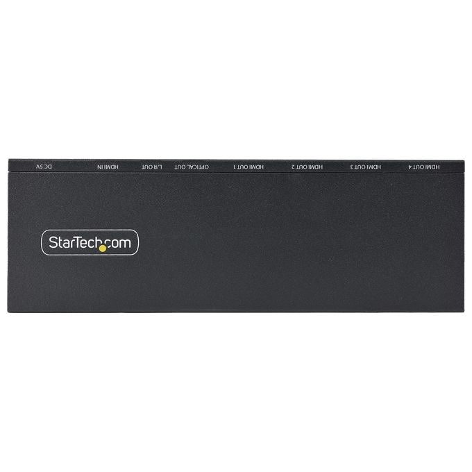 StarTech HDMI-SPLITTER-44K60S Splitter HDMI 4 Porte 4K 60Hz HDMI 2.0b Scaler Integrato Audio 7.1 3.5mm Ottico HDR colore Nero