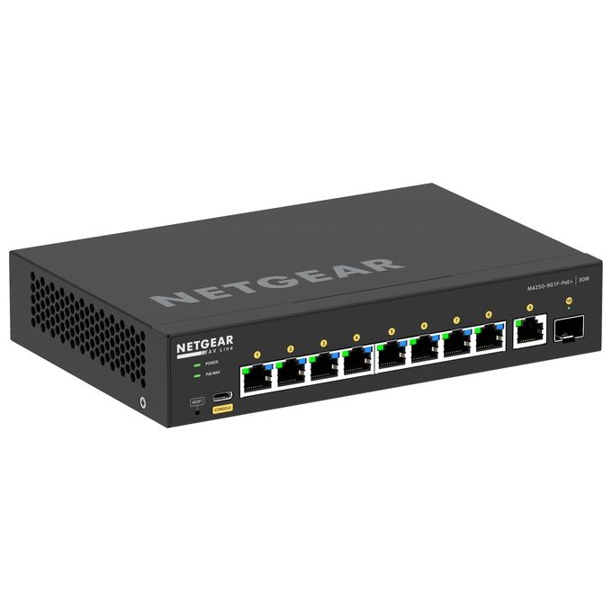 NETGEAR GSM4210PD-100EUS M4250 Switch Gestito L2-L3 Gigabit Ethernet 8 Porte PoE+ Budget 110 W colore Nero