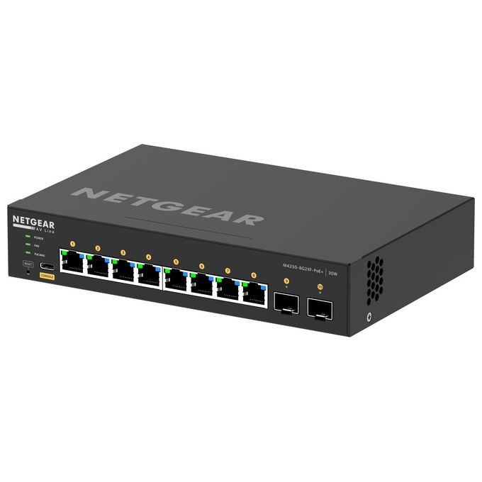 NETGEAR GSM4210PX-100EUS Switch Gestito L2-L3 8 Porte Gigabit Ethernet PoE+ 220W 2 Porte SFP+ colore Nero